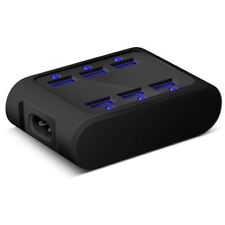 iconBIT FTB SIX Caricabatteria Universale con 6 Porte USB Charger Adattatore di Ricarica Nero