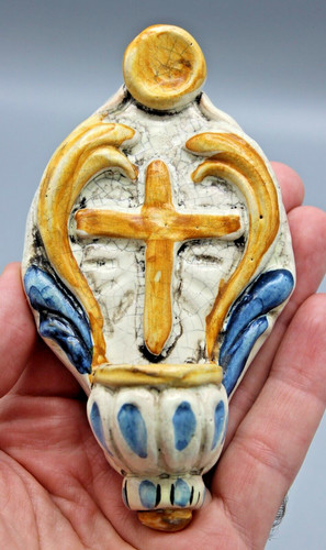 Ancien benitier faience - ancien,