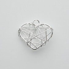 5pz ciondolo cuore filo - 5pz,
