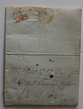 1803 TOSCANA NAPOLEONICA lettera LIVORNO-SIENA-timbro CUORE ROSSO 48 SIENA+4-L63