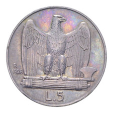 5 LIRE 1928 AQUILINO 1 ROSETTA