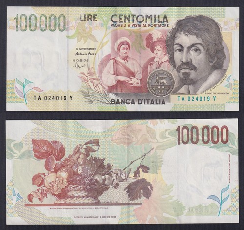 Banconota italia 100000 lire - 100000,