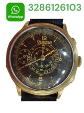 ? Eberhard & Co. ORO 18K CRONOGRAFO CASSA A SCALINO anni 50  rarissimo FUNZIONA