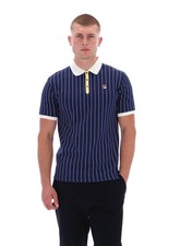 Polo Fila FILA BB1 classica vintage a righe polo FILA Navy/Raffia/Gardenia
