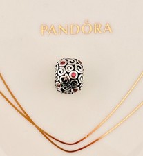 Nuovo 100% Originale Pandora Rosso Scintillante Elemento Fuoco Giri Clip Charm 790962CZR