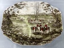 VINTAGE and SCARCE-JOHNSON BROTHERS--TALLY HO--LARGE HOLIDAY PLATTER-"THE KILL"!