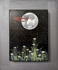 UMBERTO VERDIROSI - “LE INNAMORATE DELLE LUNA” QUADRO DIPINTO OLIO SU TELA 50x60