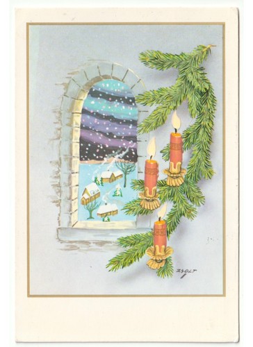 Cartolina natalizia vintage - cartolina,