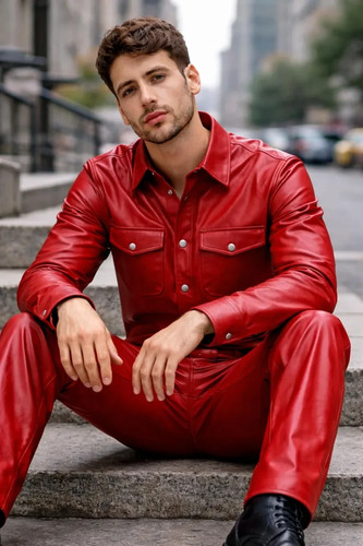 Hot rosso uomo pelle - hot!, da