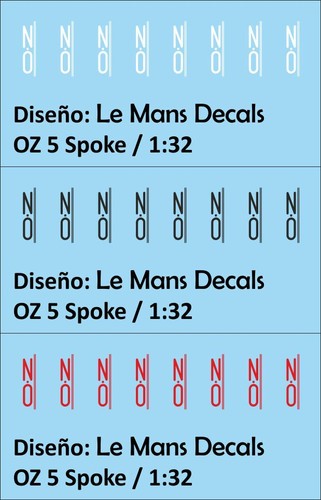 Decals llantas spoke 1 32 - decals,