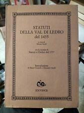 Statuti della val di Ledro del 1435 Silvano Groff Jouvence 1989