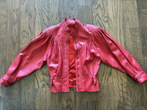 Giacca pelle rossa - , a