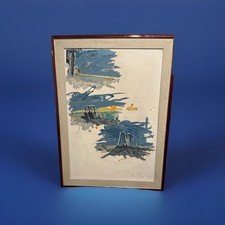 Mario Schifano "Ponti sull' autostrada" grande serigrafia su tela