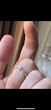 Anello oro bianco 18 kt, con diamante naturale taglio brillante