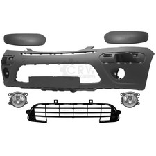 Set Paraurti Anteriore Primer+Nebbia+Accessori per Citroen C3 Anno Fab. 05-09