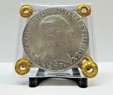 RARA MONETA ARGENTO PIASTRA DA 120 GRANA NAPOLI 1798 (FERDINANDO IV) PERIZIA SPL