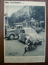 VW Volkswagen Maggiolino, Maggiolino, Opel Blitz, Enke Werk, Düsseldorf, illustrazione, 1952