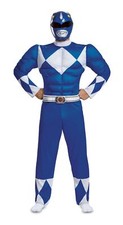 Costume power rangers blu - power,