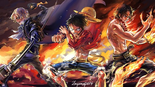 Poster anime one piece monkey - piece,