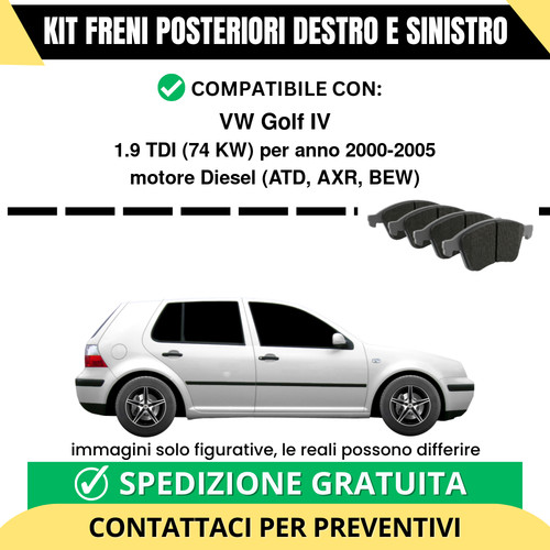 Pastiglie freno posteriori - pastiglie,