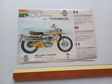 MV Agusta 350 B Scrambler - GT accens. puntine 1972 depliant italiano originale