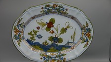 Ceramica italiana Imola Faenza decoro Garofano piatto chiodi di garofano ovale 32 cm l.