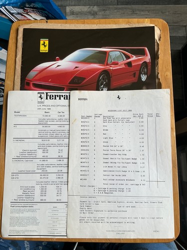 Brochure ferrari vintage - ferrari,