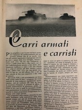 Articolo di stampa originale d'epoca 1943 Carri Armati Carristi 6 pagine 10 foto