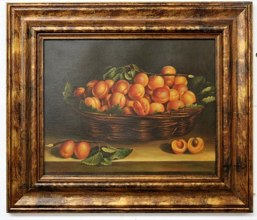 Dipinto cesto albicocche - "cesto, albicocche"