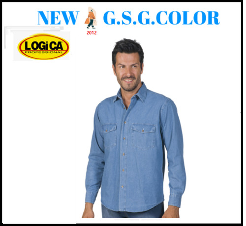 Camicia uomo jeans slavato - camicia,
