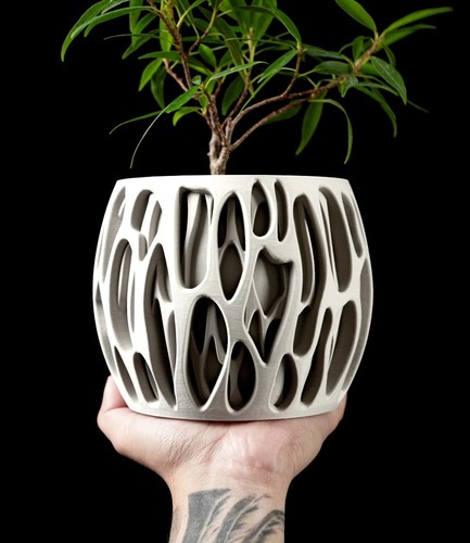 Vaso fiori design slime - 3d, "slime