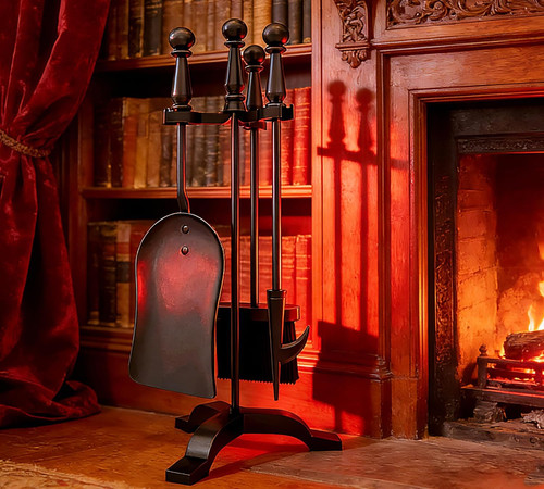 Set attrezzi camino pezzi - set,
