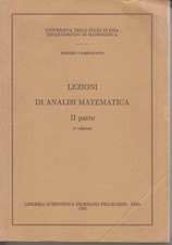 Campanato, Lezioni di Analisi Matematica II parte - 3^ edizione, Pisa 1991