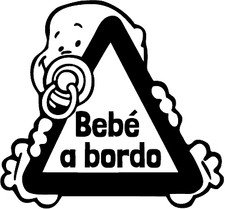 Adesivo  AUTO BEBE' A BORDO