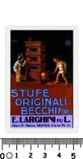 calamita pubblicitaria stufe legna BECCHI forlì brevetto Pietro Antonio Sencig