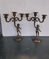 Coppia Candelabri Putti