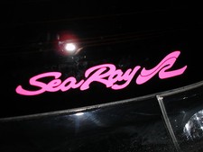Sea Ray PINK Sticker Decal YOU GET 2 searay Boat Sundancer wakeboard