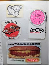 stickers adesivi vintage anni