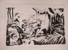 ILLUSTRAZIONE ORIGINALE STUDIO ORIGA PERSONAGGIO EDIFUMETTO BARBIERI ARAXAM