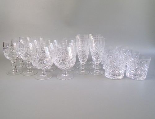 Set vetro cristallo tagliato