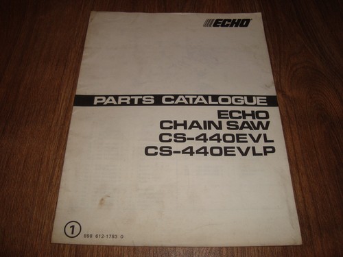 Echo parts catalogue chain saw - echo,