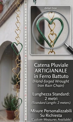 Catena pluviale artigianale - artigianale, in