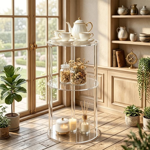 Acrylic end table sleek - table,