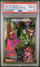 DRAGONBALL PSA 10 CELL XENO,UNSPEAKABLE ABOMINATION BT9-137 SCR MYTHIC BOOSTER