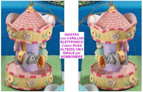 Bomboniera giostra cavalli - giostra, con