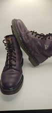 Stivali Dr. Martens 1460 Made In England viola pelle liscia UK 9 (adatti per UK 8)
