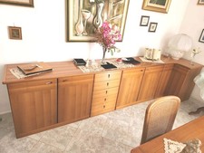 Credenza angolare in legno (ciliegio, finitura lucida)