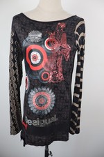 DESIGUAL MAGLIA DONNA TG. M WOMAN CASUAL VINTAGE T-SHIRT VISCOSA