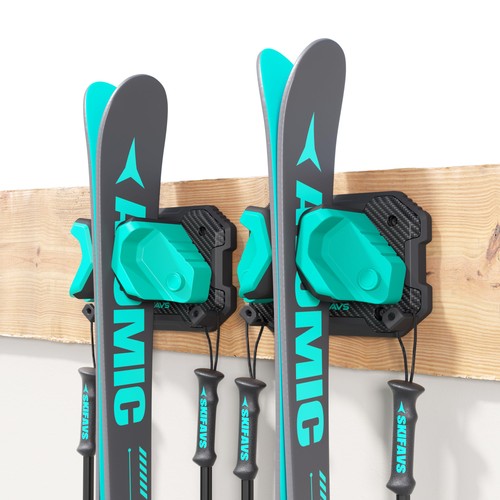 Portasci snowboard parete - e,
