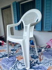 sedie da esterno 4 pezzi Bianca in Polipropilene per Giardino e Terrazzo